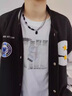 自由說鈦鋼項鏈男潮嘻哈雙層男士吊墜小眾高級感男生鎖骨鏈女生衣服掛飾 曬單實拍圖