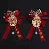 喜當(dāng)當(dāng)（xidangdang）結(jié)婚胸花新郎新娘婚禮家人全套父親母親伴郎伴娘嘉賓迎賓高級(jí)襟花 金葉圓喜胸花伴郎伴娘一對(duì) X-200 曬單實(shí)拍圖