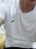 安踏（ANTA）短袖男t恤運動(dòng)服夏季薄款男士速干休閑冰絲跑步男裝健身服 純凈白-1 L 曬單實(shí)拍圖
