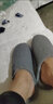 羽起【毛絨材質(zhì) 大碼防滑】棉拖鞋男冬季室內外穿保暖防臭靜音拖鞋女 深灰 42-43適合41-42 曬單實(shí)拍圖