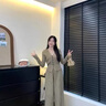 熒蒂秋冬裝搭配一整套新款韓版時尚洋氣針織套裝毛衣闊腿褲兩件套裝女 卡其色 S 曬單實拍圖