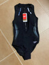 速比濤（Speedo）電氣矩陣黑標Hero4.0鯊魚皮競速溫泉度假連體泳衣女 黑/淺紫 36 曬單實拍圖