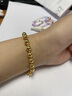 金昌祥999足金 經(jīng)典光面圓珠佛珠手鏈 光珠手鏈飾轉運珠手鏈 黃金手鏈 鏈長(cháng)18CM金重12.36g 曬單實(shí)拍圖