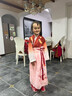 蘭威費(fèi)雷漢服女童風(fēng)兒童古裝襦裙唐裝古箏演出服改良龍母 紅色上衣+襦裙繡花 120 曬單實(shí)拍圖