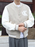Calvin KleinJeans春秋男士ck休閑通勤學(xué)院風(fēng)撞色拼接刺繡棒球服外套J324433 PED-奶茶咖 M 曬單實拍圖
