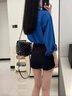 京多夢(mèng)2025春秋新款克萊因藍色長(cháng)袖襯衫外套女法式氣質(zhì)寬松休閑百搭上衣 深藍色 L （116-125斤） 曬單實(shí)拍圖