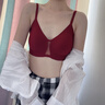 貓人內(nèi)衣女小胸聚攏不空杯防下垂收副乳秋冬磨毛保暖無鋼圈無痕文胸罩 安可拉紅+咖色 【2件裝  磨毛保暖 10A抗菌】 L (36/80ABC 建議100-115斤) 曬單實(shí)拍圖