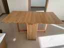 樂(lè )系（LEXI） 折疊餐桌家用小戶(hù)型可移動(dòng)桌椅組合可伸縮吃飯桌子 實(shí)木折疊餐桌原木色-170CM長(cháng)+6椅 曬單實(shí)拍圖