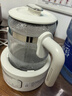摩飛電器（Morphyrichards）全玻璃養生壺家用燒水壺多段控溫電熱水壺極速風(fēng)冷恒溫壺沖奶泡奶機MR5602 1.2L 椰奶白 曬單實(shí)拍圖