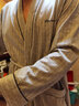 浪莎（LangSha）睡袍夏男士睡衣浴袍春夏季純棉長(cháng)袖家居服長(cháng)款薄款加大碼夏天浴衣 YZL-MZY3663 2XL 【建議150-170斤】 曬單實(shí)拍圖