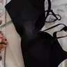 水中花前扣內(nèi)衣女小胸聚攏顯大夏季薄款無(wú)鋼圈文胸收副乳防下垂無(wú)痕胸罩 赫本黑【1.0cm薄杯】 L【推薦36/80AB通杯】 曬單實(shí)拍圖