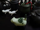 煉器 可愛小貓?zhí)沾刹鑼檾[件 創(chuàng)意呆萌禪意茶玩創(chuàng)意蓋置精品可養(yǎng)茶道茶具配件 家居治愈系盆景微景觀裝飾品 富貴小貓咪（ 綠色  站 ）/CFJ 曬單實拍圖