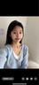 PMOG純欲甜辣假兩件長(cháng)袖針織衫女秋冬季修身顯瘦設計感小眾打底衫上衣 藍色 M 86-105斤 曬單實(shí)拍圖