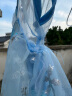 MOKEN 爱莎公主裙儿童节礼物冰雪奇缘艾莎女童连衣裙儿童裙子 冰雪蓝 110码(建议身高100-110cm) 实拍图