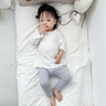 七樂豆嬰兒莫代爾秋季上衣幼兒女寶寶長袖t恤兒童女童薄款內(nèi)搭打底秋衣 白色 90 cm 曬單實拍圖