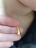 中國(guó)黃金（CHINA GOLD）黃金吊墜女足金小金條項(xiàng)鏈小金磚首飾七夕情人節(jié)生日禮物送女友 小金條吊墜 約1.1g【贈(zèng)銀鏈+甄選禮盒】 曬單實(shí)拍圖