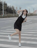 H8小白鞋2025新款百搭莆田鞋子情侶男女內(nèi)增高厚底休閑運動板鞋 白色-黑皮尾（禮盒裝） 37 女碼 曬單實拍圖