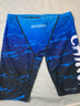 銳百倫泳褲男五分褲專(zhuān)業(yè)訓練比賽時(shí)尚國潮漸變色男士齊膝高彈抗氯游泳褲 藍色漸變 XL 曬單實(shí)拍圖