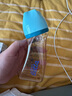 Betta（蓓特）奶瓶奶嘴寬口徑新生兒嬰兒減少嗆奶防脹氣仿母乳PPSU奶瓶 智能寬口徑花花草草藍色240ml 曬單實(shí)拍圖