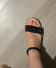 達芙妮（DAPHNE）坡跟涼鞋女夏厚底一字帶羅馬鞋夏季新款高跟女鞋休閑單鞋 米色 跟高7cm 35 (225mm) 曬單實(shí)拍圖