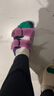 BIRKENSTOCK勃肯德國進口大扣女款Arizona Teddy厚底增高毛毛鞋 漿果紫窄版1025452 37 曬單實拍圖