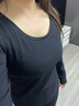 別語 黑色長(zhǎng)袖打底衫女春秋新款純色圓領(lǐng)t恤洋氣修身莫代爾薄內(nèi)搭上衣 黑色【棉款】 XL (112-125斤) 曬單實(shí)拍圖