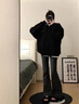 PMOG黑色顯瘦微喇叭牛仔褲女2025新款女裝夏季小個(gè)子顯瘦女褲子夏季女 黑色[長(zhǎng)褲]推薦身高156165 L [建議106115斤] 曬單實(shí)拍圖