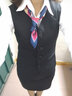 伊婭莎職業(yè)裝女裝套裝兩?？坌∥餮b外套女士長袖酒店經(jīng)理工作服面試商務(wù)西服正裝大學(xué)生時尚氣質(zhì)女神范工裝 黑色西裝+白襯衫+馬甲+裙+褲 S（建議80-90斤） 曬單實拍圖