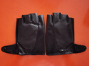 蒙斯朗瑞皮手套男韓版時(shí)尚機車(chē)半指手套騎車(chē)開(kāi)車(chē)透氣霹靂舞蹈騎行露指短款 黑色 均碼 曬單實(shí)拍圖