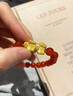 中國黃金（CHINA GOLD）黃金手鏈女款足金紅瑪瑙貔貅手飾轉運珠手串七夕送女朋友生日禮物 8mm紅瑪瑙【1只貔貅+2顆金珠】約2.9g 曬單實拍圖