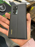 華為（HUAWEI） MateX2手機殼原裝防偽保護殼智能視窗翻蓋式皮革支架典藏版皮套全包 華為Mate X2智能視窗保護套丨【黑色】 曬單實拍圖