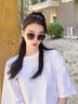 CHALL KITTY太陽(yáng)鏡女時(shí)尚大框女士墨鏡防紫外線(xiàn)防強光開(kāi)車(chē)駕駛騎行太陽(yáng)眼鏡女 白框漸變-品牌禮盒裝高檔高級感 曬單實(shí)拍圖