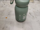 蜀泽 卡通兔子玻璃杯个性克莱因蓝文字吸管杯奶茶杯水杯便携 萌兔款-1个随机（约330ml） 实拍图