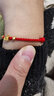 訫緣飾品999黃金轉(zhuǎn)運(yùn)珠手鏈女本命年禮物如意平安鎖足金紅手繩紅繩手工編 平安紅+2金珠手鏈 兒童款 曬單實(shí)拍圖
