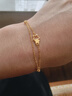 中國黃金（CHINA GOLD）黃金手鏈雙層星星足金手飾時(shí)尚簡(jiǎn)約七夕情人節禮物送女友送老 黃金手鏈》爆閃金珠星星 2.5g 曬單實(shí)拍圖