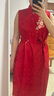 泰勒馬丁敬酒服新娘結(jié)婚新中式2025新款訂婚晨袍禮服復(fù)古風(fēng)紅色改良旗袍 F2430送腰帶 L 曬單實(shí)拍圖