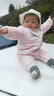 博睿恩男女寶寶遮陽帽夏季嬰兒帽子防曬薄帽太陽帽紗布漁夫帽 太陽花 帽圍41cm 曬單實(shí)拍圖