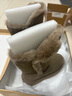 百思圖冬商場(chǎng)新款牛皮革厚底雪地靴加絨加厚極寒棉鞋女L2128DZ4 卡其色 36 曬單實(shí)拍圖