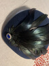 EE 秋冬新款優(yōu)雅復古純羊毛帽子 天然羽毛裝飾毛呢貝雷帽 寶藍色 曬單實(shí)拍圖