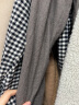 无印良品（MUJI）女式法兰绒 立领衬衫 格子 内搭 衬衣  BCB19C1A 棕色 M 实拍图