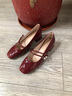 DAPHNE達芙妮單鞋女皮鞋瑪麗珍鞋粗跟新款婚鞋新娘結婚軟皮宴會(huì )鞋子新年紅品 紅色跟高4cm 37 (235mm) 標準碼 曬單實(shí)拍圖