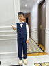 衣諾坊兒童西服套裝馬甲套裝演出服男生西服 藏青單扣馬甲套裝 150CM 曬單實拍圖