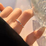 YYYDS S925銀彩虹食指戒女小眾戒指輕奢素圈開(kāi)口情人節生日禮物送女友 曬單實(shí)拍圖