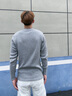 羅蒙（ROMON）美式咔嘰重磅純棉加厚315g華夫布亨利領(lǐng)長(cháng)袖 男彈力修身打底衫秋 淺灰色 L 145-165斤 曬單實(shí)拍圖