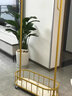 禾邁臥室衣帽架落地掛衣架房間家用臟衣簍收納客廳多功能創(chuàng  )意衣架秋冬 香檳金60CM 4鉤子+收納筐輪子 曬單實(shí)拍圖