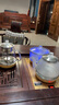新茶派電熱燒水壺蒸煮茶家用保溫茶盤(pán)嵌入全自動(dòng)底部上水一體 1L 底雙邊上水【金色-三合一款】藍光23*37 曬單實(shí)拍圖
