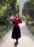 針織衫女秋季2025新款女裝設(shè)計感氣質(zhì)V領(lǐng)收腰顯瘦長袖毛衣上衣女 灰色 均碼建議80-128斤 曬單實拍圖