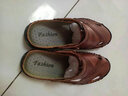 炫步真牛皮涼鞋男士鞋新款夏季沙灘鞋開(kāi)車(chē)洞洞防滑軟底防撞包頭魔術(shù)貼 19168暗棕  40 曬單實(shí)拍圖
