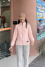 貓人（MiiOW）潮牌加絨衛(wèi)衣抓絨衣女男搖粒絨外套上衣服秋冬加厚珊瑚絨保暖開衫 ZZ23598水晶粉-女 立領(lǐng) M 曬單實(shí)拍圖