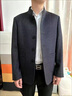 Fazeya恒源祥集團羊絨中山裝毛呢外套男秋冬新款立領(lǐng)西服男士休閑西裝 霧霾藍 L (175) （建議120-140斤） 曬單實(shí)拍圖